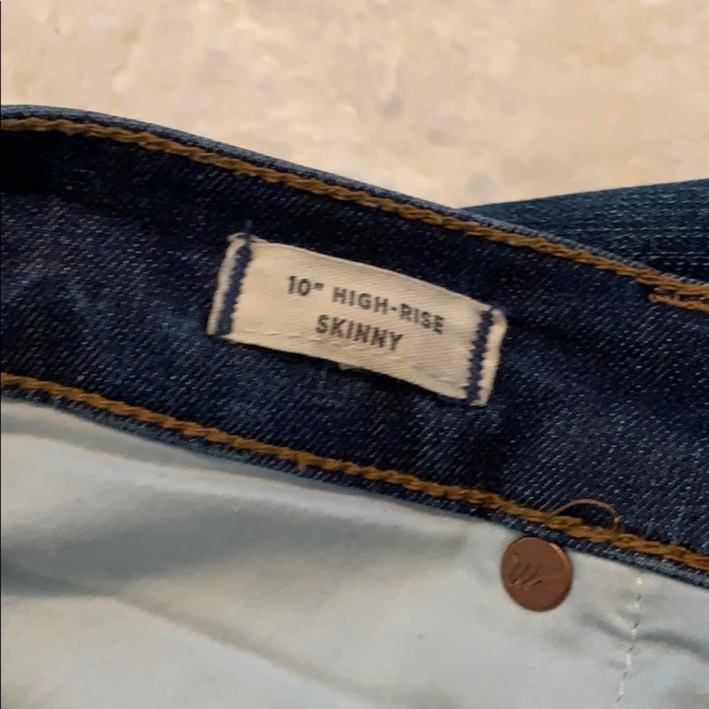 Madewell 10” High Rise Skinny Jeans Size 26 - Picture 3 of 6
